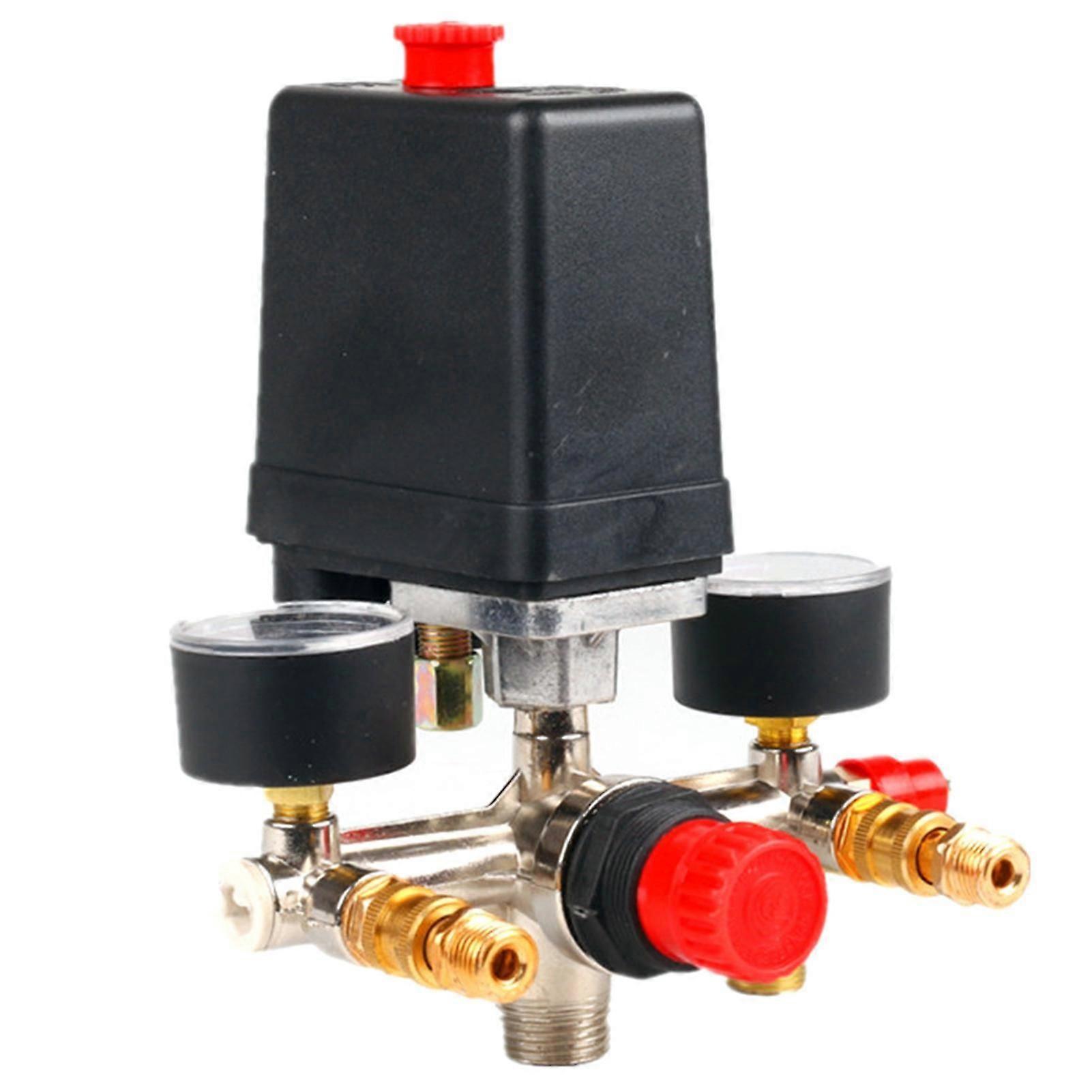 Druckschalter, Normalerweise Geschlossenes Regelventil, Einstellbarer Druck, 20 Mm Anschluss, 90-120 Psi, Regelverteiler, Manometer Für Luftkompressoren.