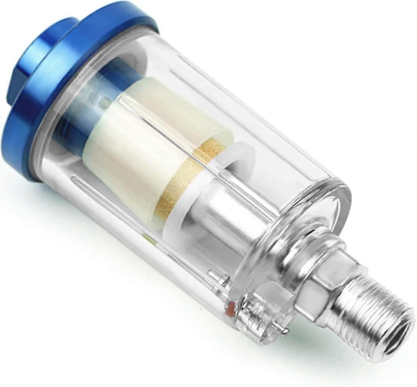 Ein Mini-druckluftfilter Mit 1/4"-einsatz, Ein Luft-/wasserabscheider.
