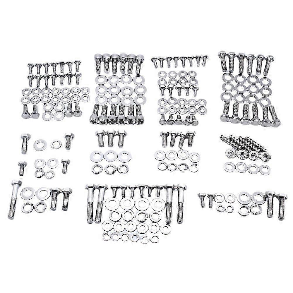 Kompletter Motorschraubensatz Für Small-block-motoren 265, 283, 305, 327, 350 Und 400 (sechskantschraubensatz Aus Edelstahl).