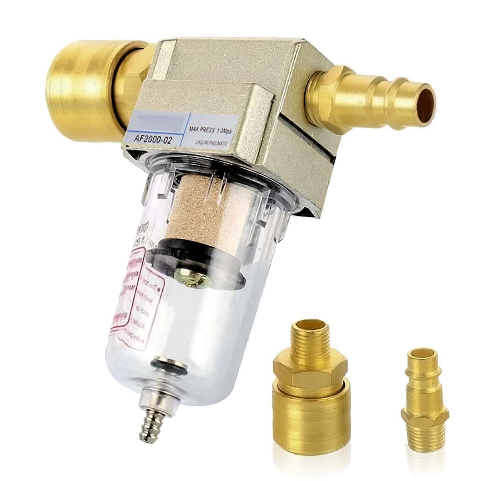 1/4-zoll-druckluftfilter Mit Wasserabscheider, Ölabscheider Und Druckregler – Kompatibel Mit Deutschen Schnellkupplungen