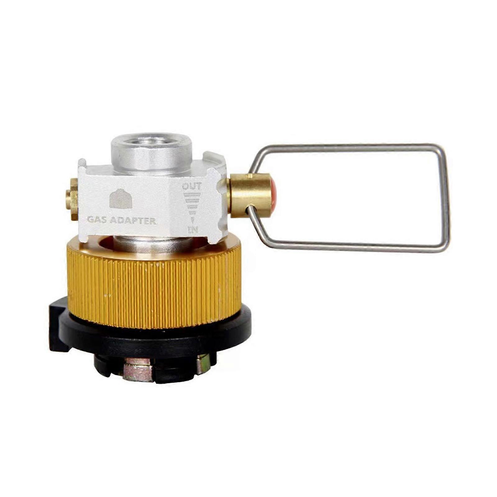 Universaladapter Für Gaskartuschen Für Gasherde Mit Sicherheitsverriegelung, Einstellbarer Flamme Und Automatischem Dekompressionssystem (silber).