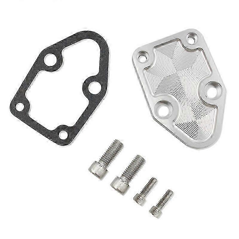 Gefräste Aluminium-verschlussplatte Für Kraftstoffpumpen, Kompatibel Mit Small-block-chevy-motoren (283, 327, 350, 400) 2071