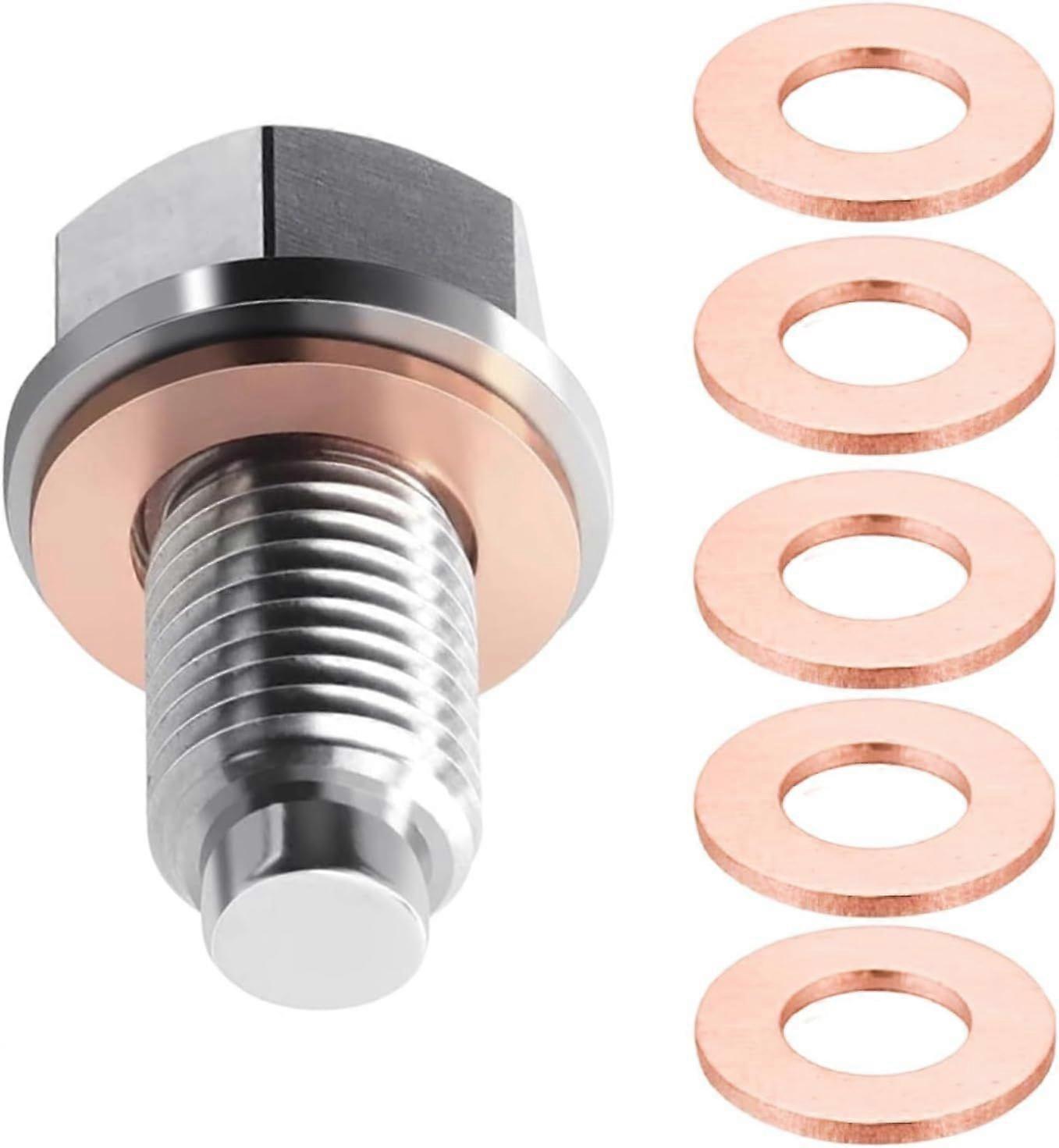 Magnetische Ölablassschraube Mit Kupferdichtring, Magnetische Ablassschraube Aus Edelstahl Zum Motorschutz, Universelle Ersatz-ölablassschraube Für Pkw