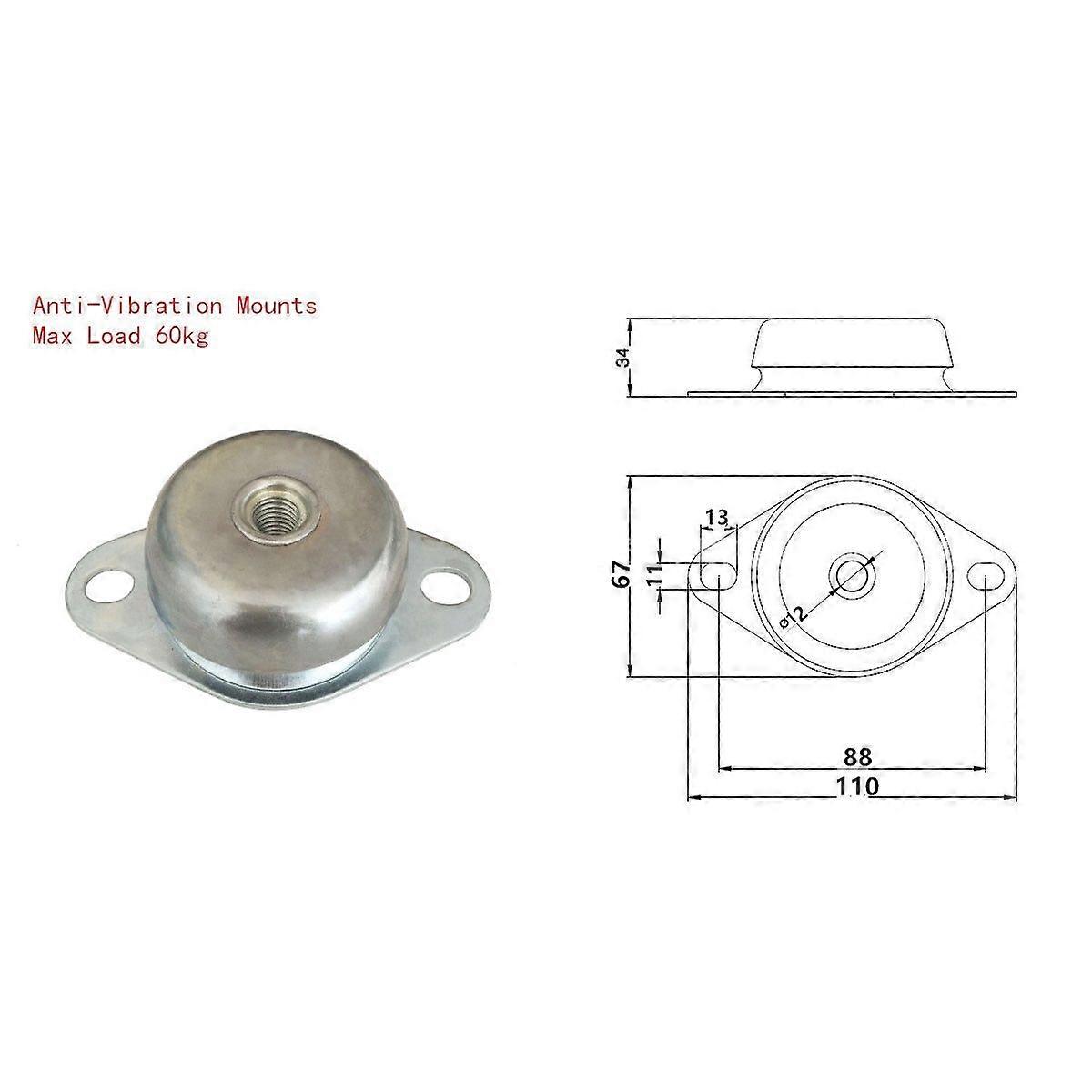 Gummistoßdämpferhalterungen Für 60 Kg Generatoren, Luftkompressoren, Wasserpumpen, Dieselmotoren, Gummidämpfungspads