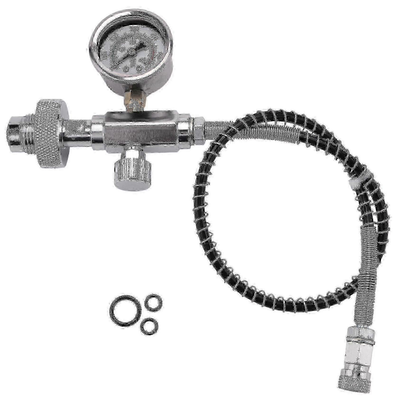 Adapter Kompatibel Mit Pcp-füllstationen Mit Din G5/8 Gewinde, 300 Bar Kapazität Und 50 Cm Schlauch, Kompatibel Mit Tauchflaschen.