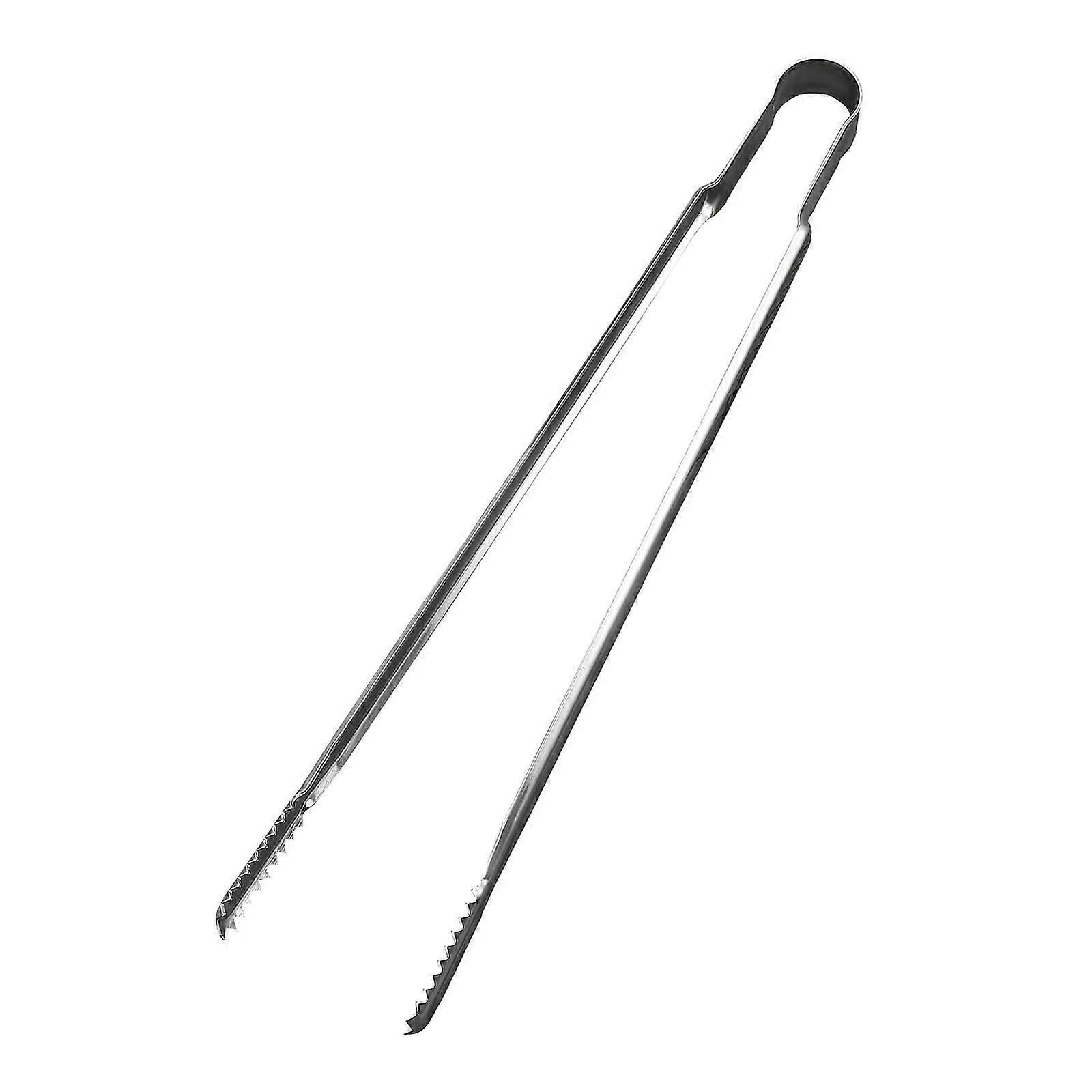 40 Cm Lange Servierzange Aus Edelstahl, Hitzebeständig, Langer Griff, Für Grillzwecke (2er-set), Silberfarben.