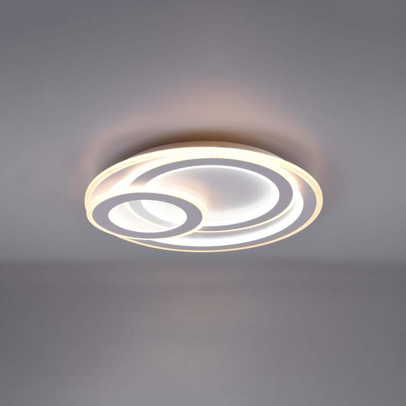 [neuwertig] B-ware Trio Lighting Deckenlampe Mita Led Leuchte Dimmbar Cct Nachtlichtfunktion Grau