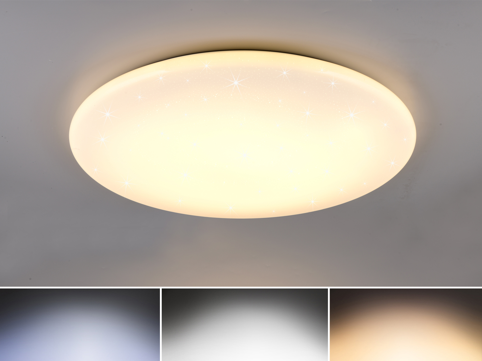 Große Led Deckenleuchte Nagano Extra Hell, Dimmbar Mit Fernbedienung, Ø 79cm
