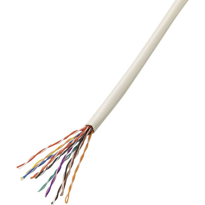 [neuwertig] B-ware Tru Components Telefonkabel J-y(st)y 10x2x0.6mm Geschirmt 50m Grau 48v