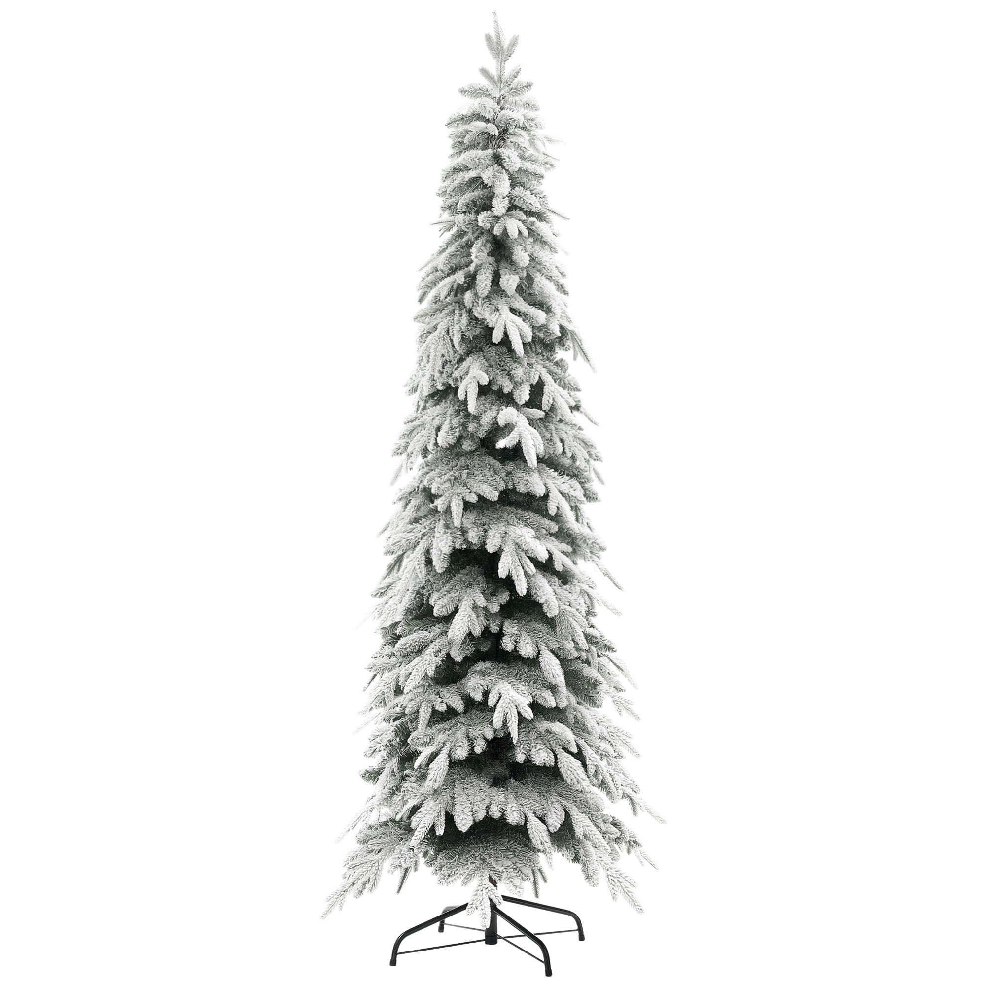 Weihnachtsbaum Künstlich 210 Cm Christbaum Wie Echt Mit 800 Dichten Zweigen, Kunstschnee, Auto-öffnung