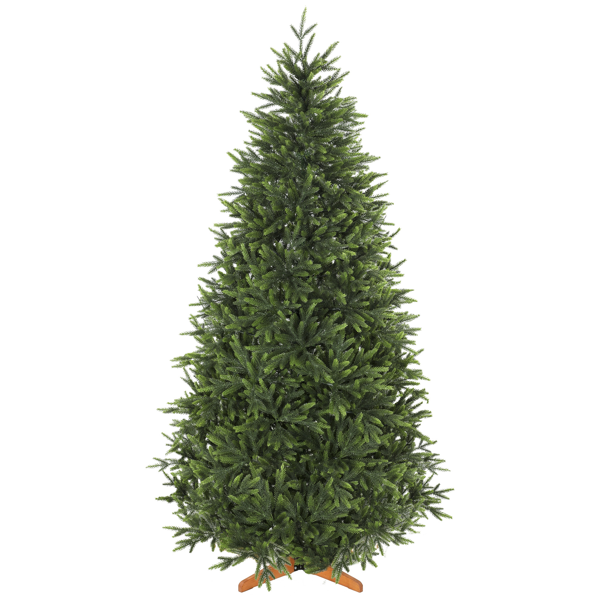 180 Cm Hoher, Realistischer Künstlicher Weihnachtsbaum, 732 Feuerfeste Pe-zweige, Faltbarer Holzfuß, Grün