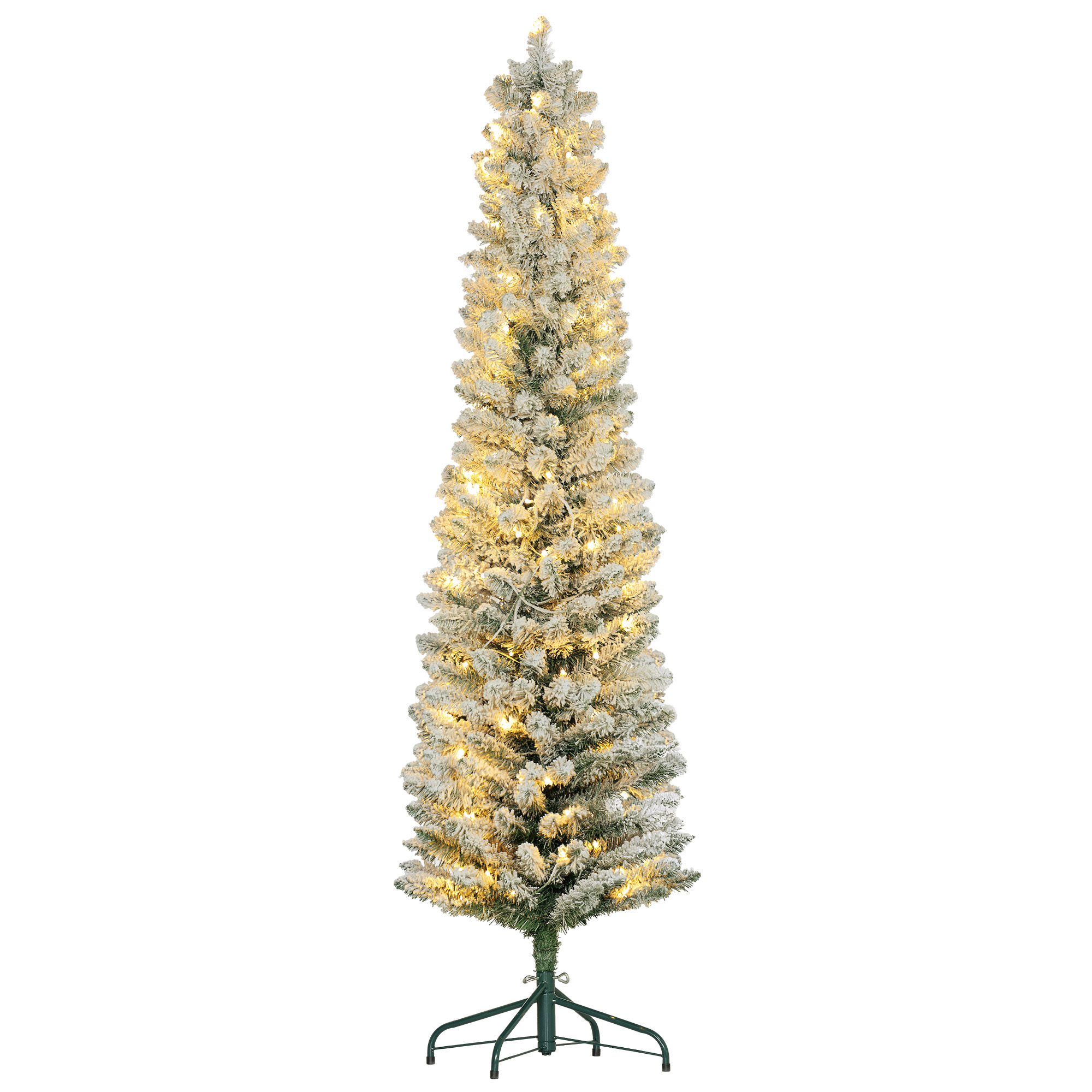 Weihnachtsbaum 180 Cm, Led-lichterkette, Kunstkette, Flammhemmend, Metallbasis, Grün