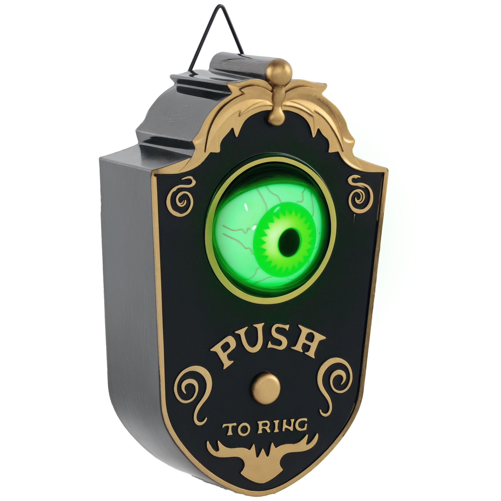 Halloweendeko, Türglocke Mit Horror-auge, Geräusch- & Touchsensor, Beweglich, Grünes Licht