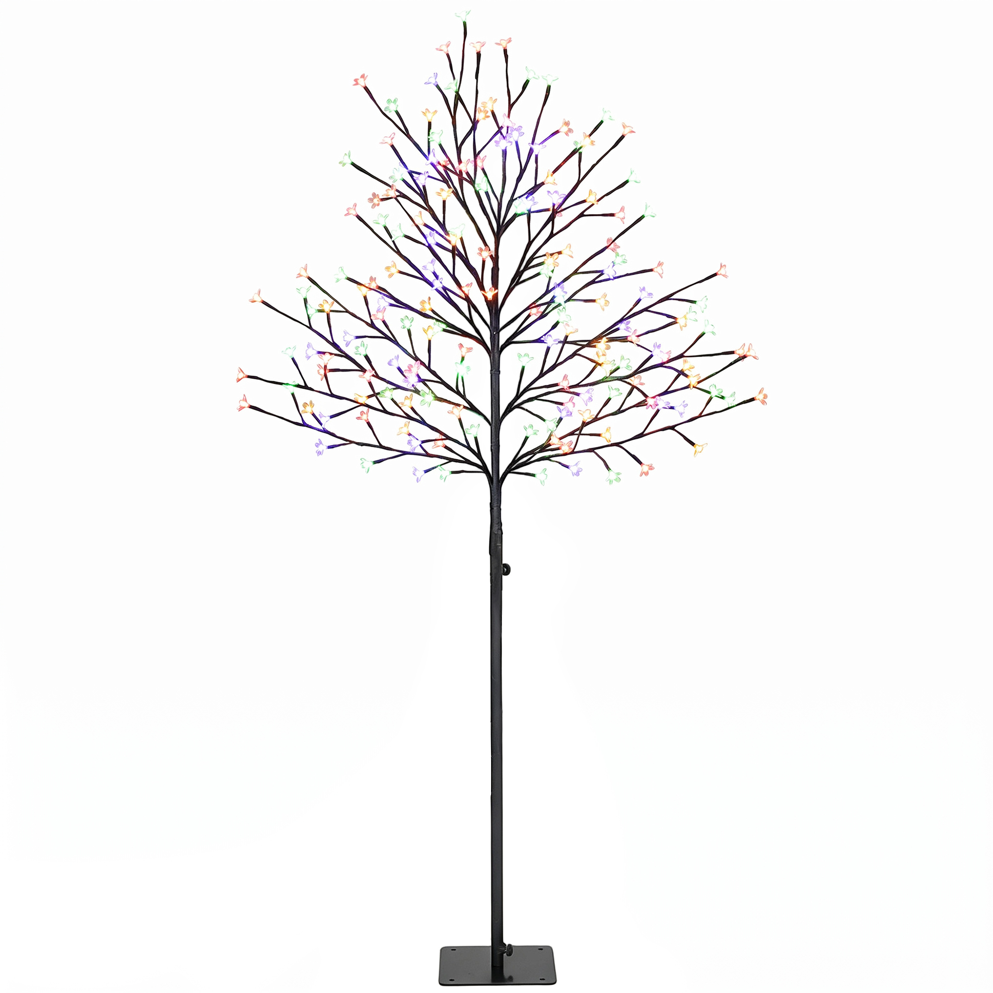 Künstlicher Kirschbaum, 150 Cm Hoch, Beleuchtet, Mit 160 Leds Und 16 Flexiblen Zweigen, Für Die Innen- Und Außendekoration