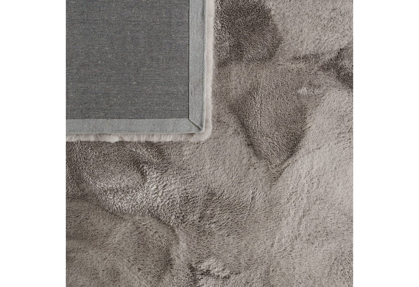 Wohnzimmer Hochflor Teppich Langflor Soft Kaninchenfell Fell Imitat Weich 60 Cm X 100 Cm X 39 Mm Hellgrau Rechteckig Bild 5