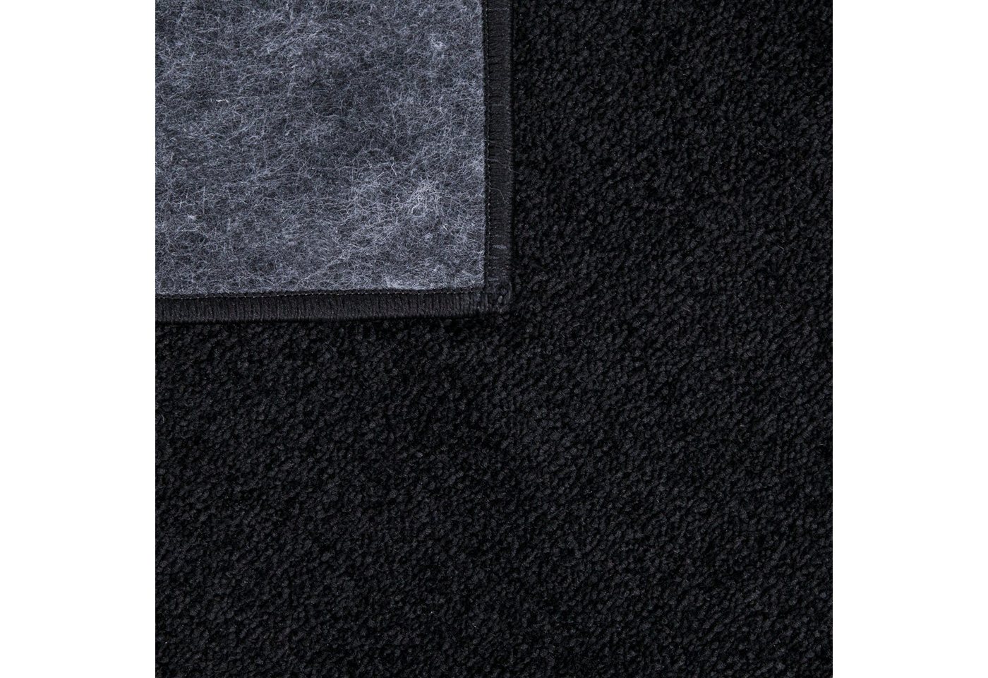Wohnzimmer Teppich Kurflor Unifarbendes Design Modern Und Zeitlos 60 Cm X 100 Cm X 12 Mm Grau Schwarz Läufer Bild 2