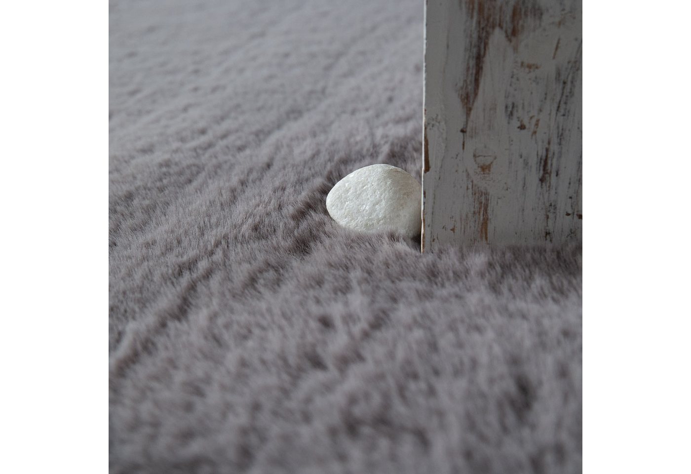 Hochflor Teppich Schlafzimmer Kunstfell Flauschig Kaninchenfell Imitat 80 Cm X 150 Cm X 26 Mm Anthrazit Rechteckig Bild 4