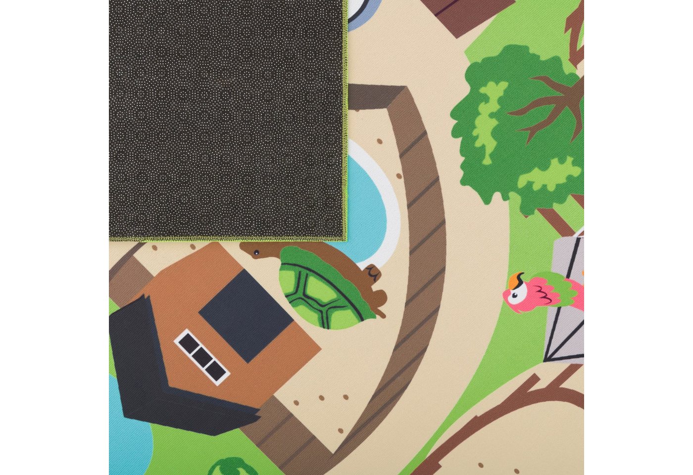 Kinderzimmerteppich Teppich Junge Mädchen Kinderteppich Baby Rutschfest Straße 120 Cm X 160 Cm Beige Rechteckig Bild 2