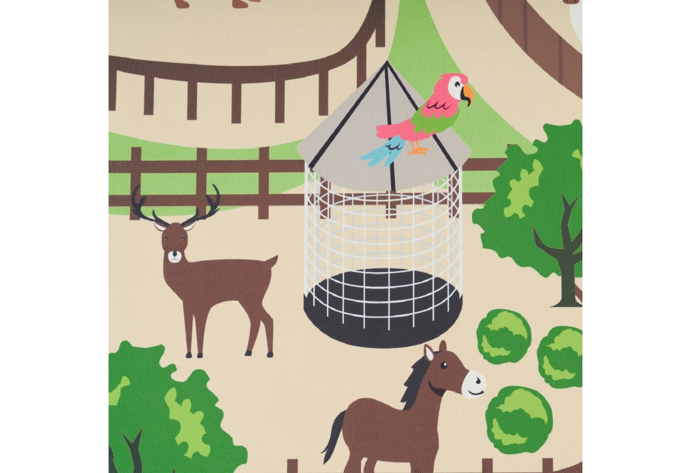 Kinderzimmerteppich Teppich Junge Mädchen Kinderteppich Baby Rutschfest Straße 120 Cm X 160 Cm Beige Rechteckig Bild 5