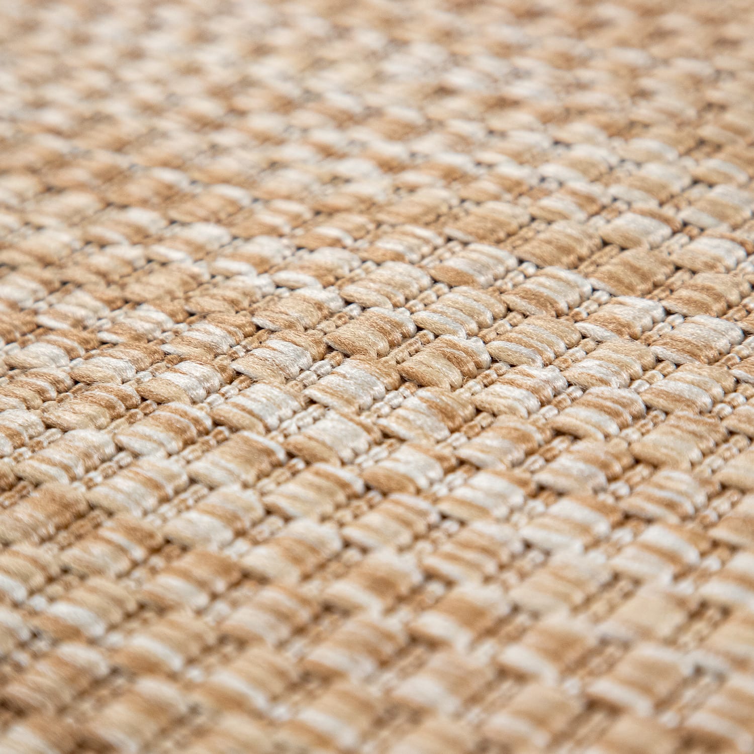 Teppich Outdoor Wohnzimmer Esszimmer Balkon Wetterfest 200 Cm X 200 Cm Beige Rund