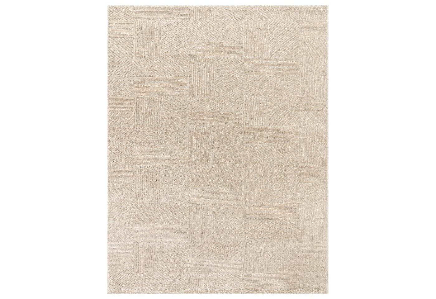 Wohnzimmer Teppich Esszimmer Kurzflor Boho Design Skandinavisch Unifarben Bogen 80 Cm X 150 Cm X 13 Mm Beige Rechteckig Bild 3
