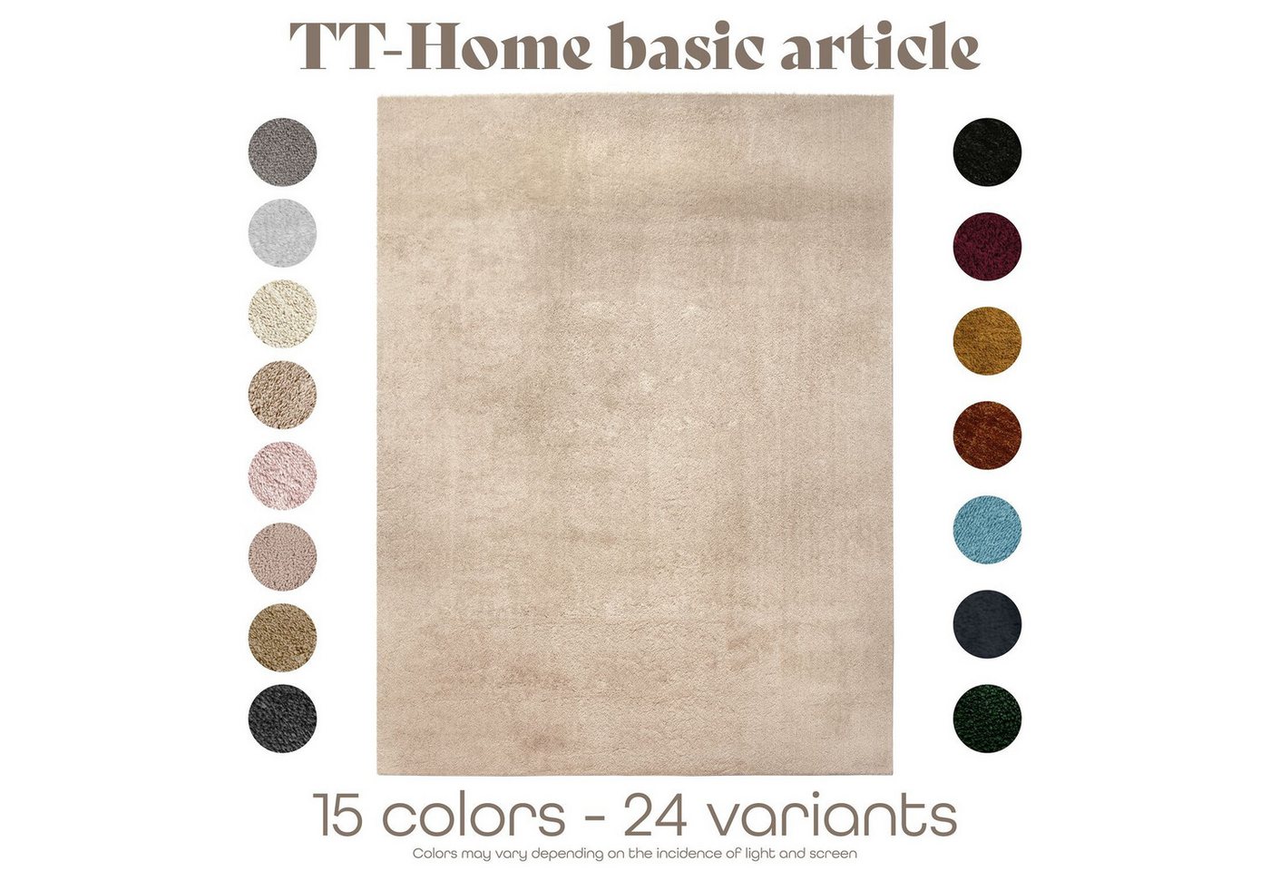 Wohnzimmer Kurzflor Einfarbig Modernes Design Waschbar 60 Cm X 100 Cm X 14 Mm Beige Läufer Bild 3