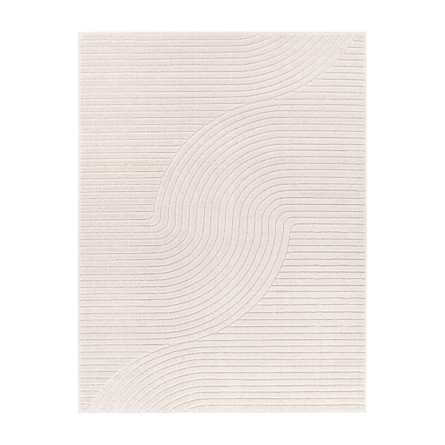 In-& Outdoorteppich Wetterfest Küche Schlafzimmer Unifarben Geometrisches Ethno 200 Cm X 290 Cm X 10 Mm Creme Rechteckig
