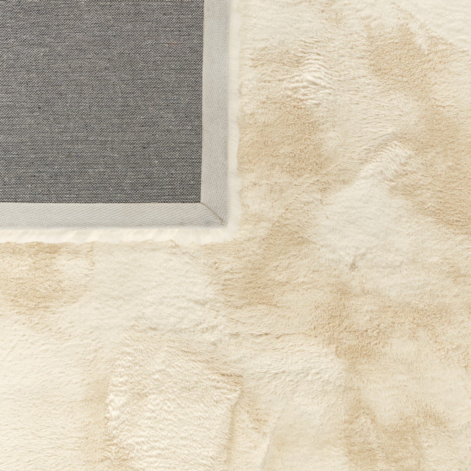 Wohnzimmer Hochflor Teppich Langflor Soft Kaninchenfell Fell Imitat Weich 120 Cm X 120 Cm X 39 Mm Creme Rund