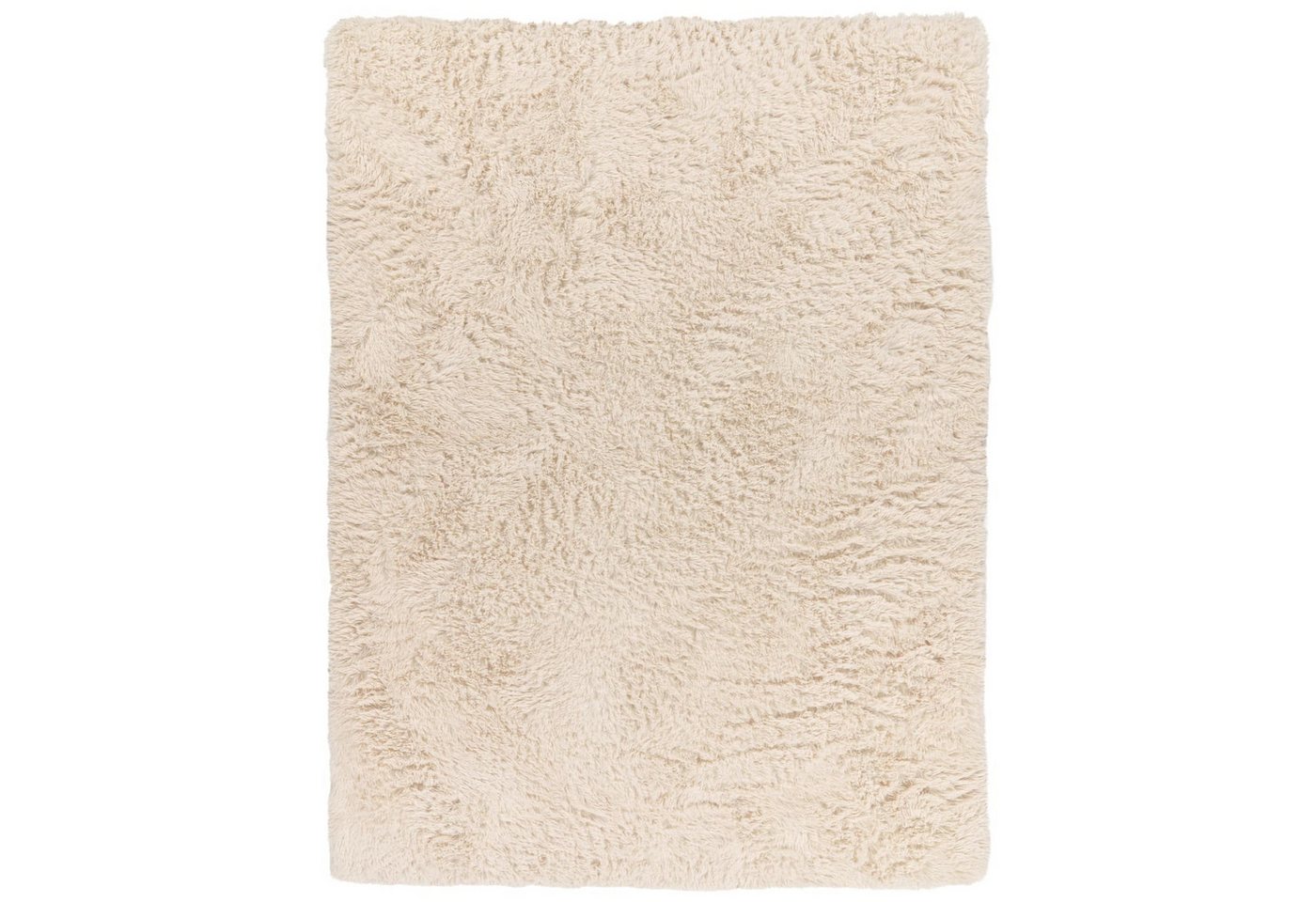 Teppich Wohnzimmer Hochflor Langflor Weich Soft Modernes Einfarbiges Design 60 Cm X 100 Cm X 37 Mm Creme Rechteckig Bild 2