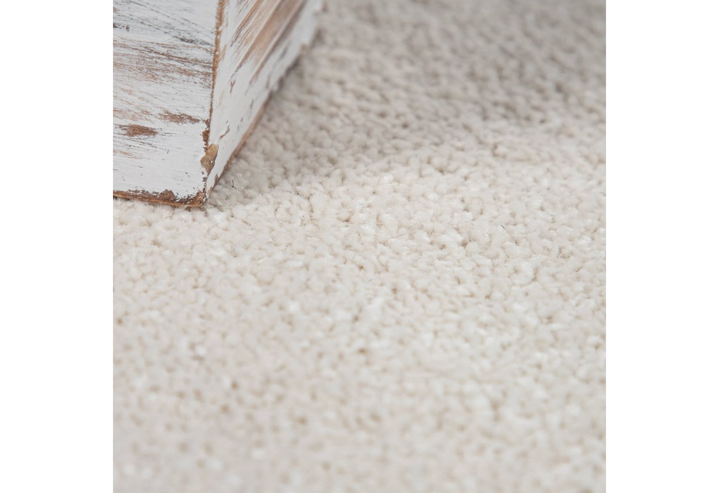 Wohnzimmer Teppich Kurflor Unifarbendes Design Modern Und Zeitlos 60 Cm X 100 Cm X 12 Mm Creme Läufer