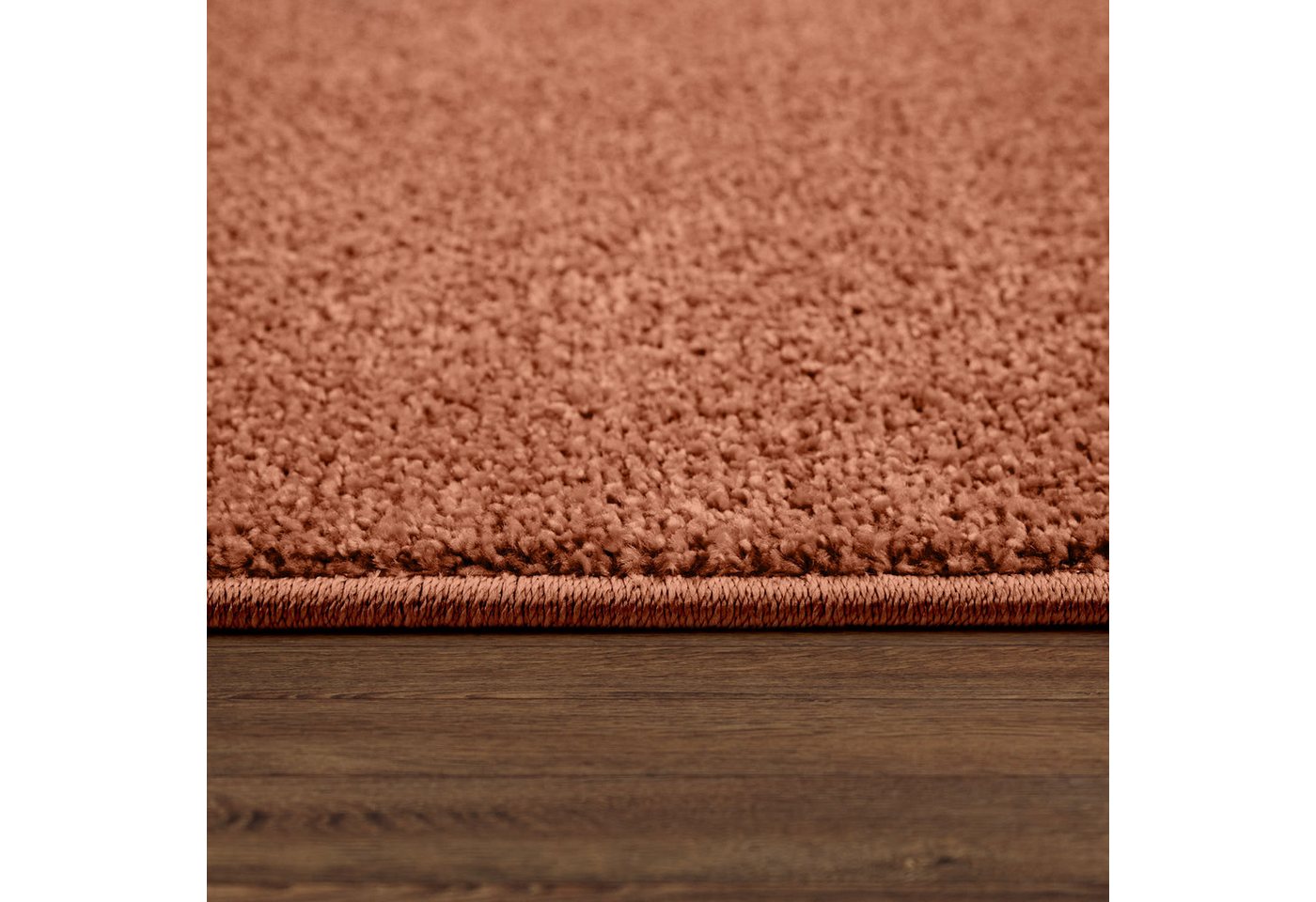 Wohnzimmer Teppich Kurflor Unifarbendes Design Modern Und Zeitlos 60 Cm X 100 Cm X 12 Mm Braun Rechteckig