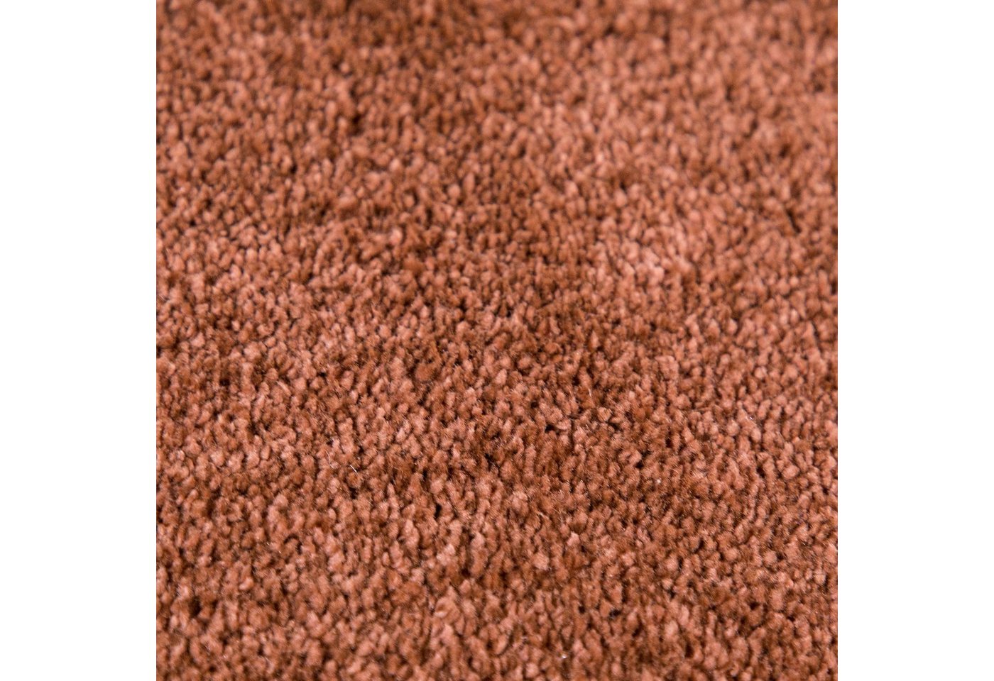 Wohnzimmer Teppich Kurflor Unifarbendes Design Modern Und Zeitlos 60 Cm X 100 Cm X 12 Mm Braun Rechteckig Bild 2