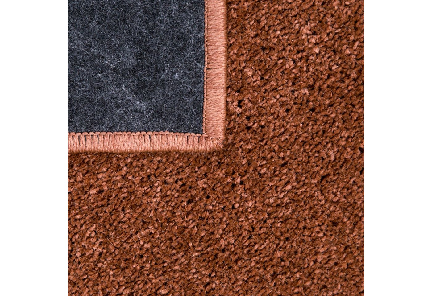 Wohnzimmer Teppich Kurflor Unifarbendes Design Modern Und Zeitlos 60 Cm X 100 Cm X 12 Mm Braun Rechteckig Bild 4