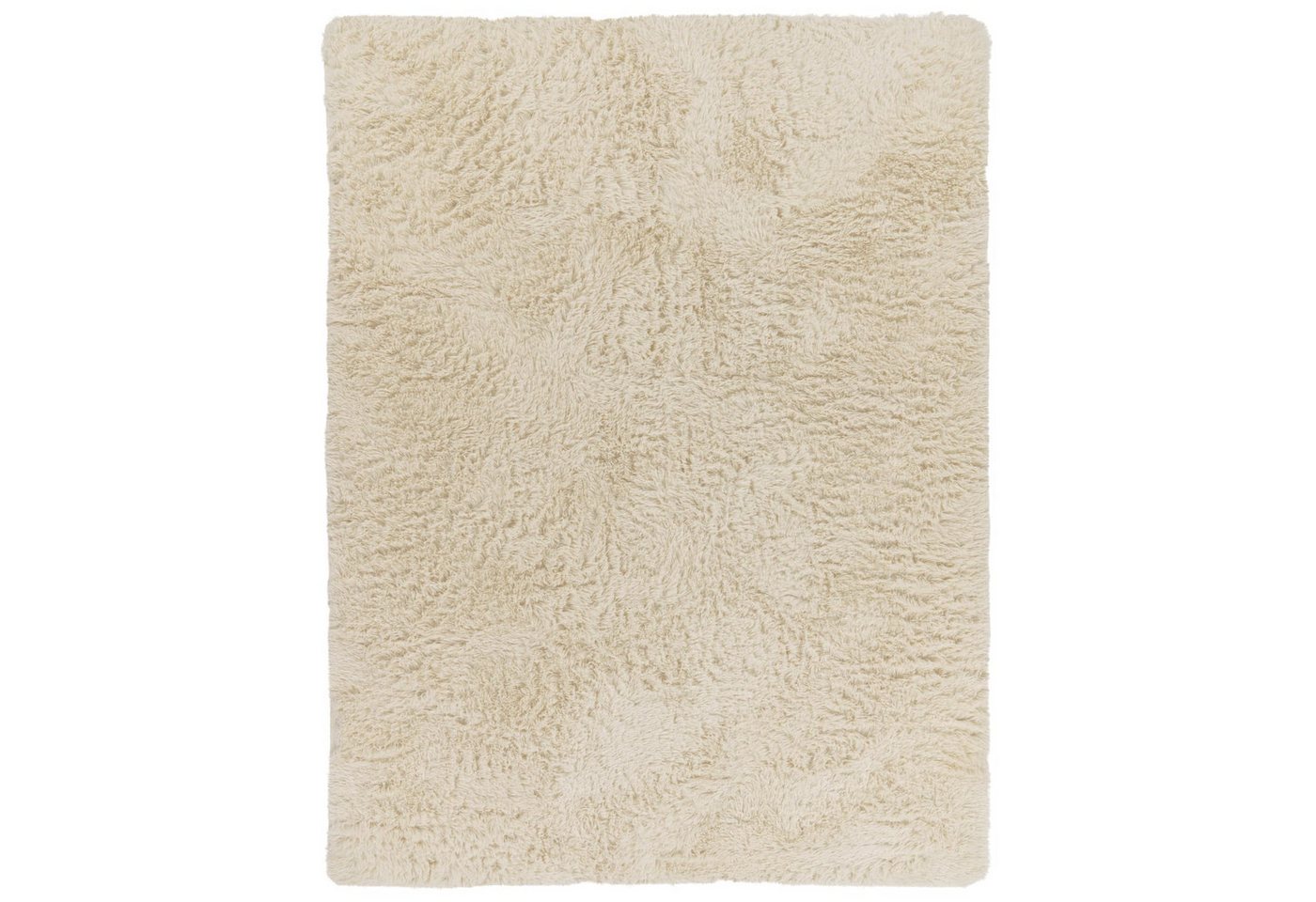Teppich Wohnzimmer Hochflor Langflor Weich Soft Modernes Einfarbiges Design 60 Cm X 100 Cm X 37 Mm Elfenbein Rechteckig Bild 2