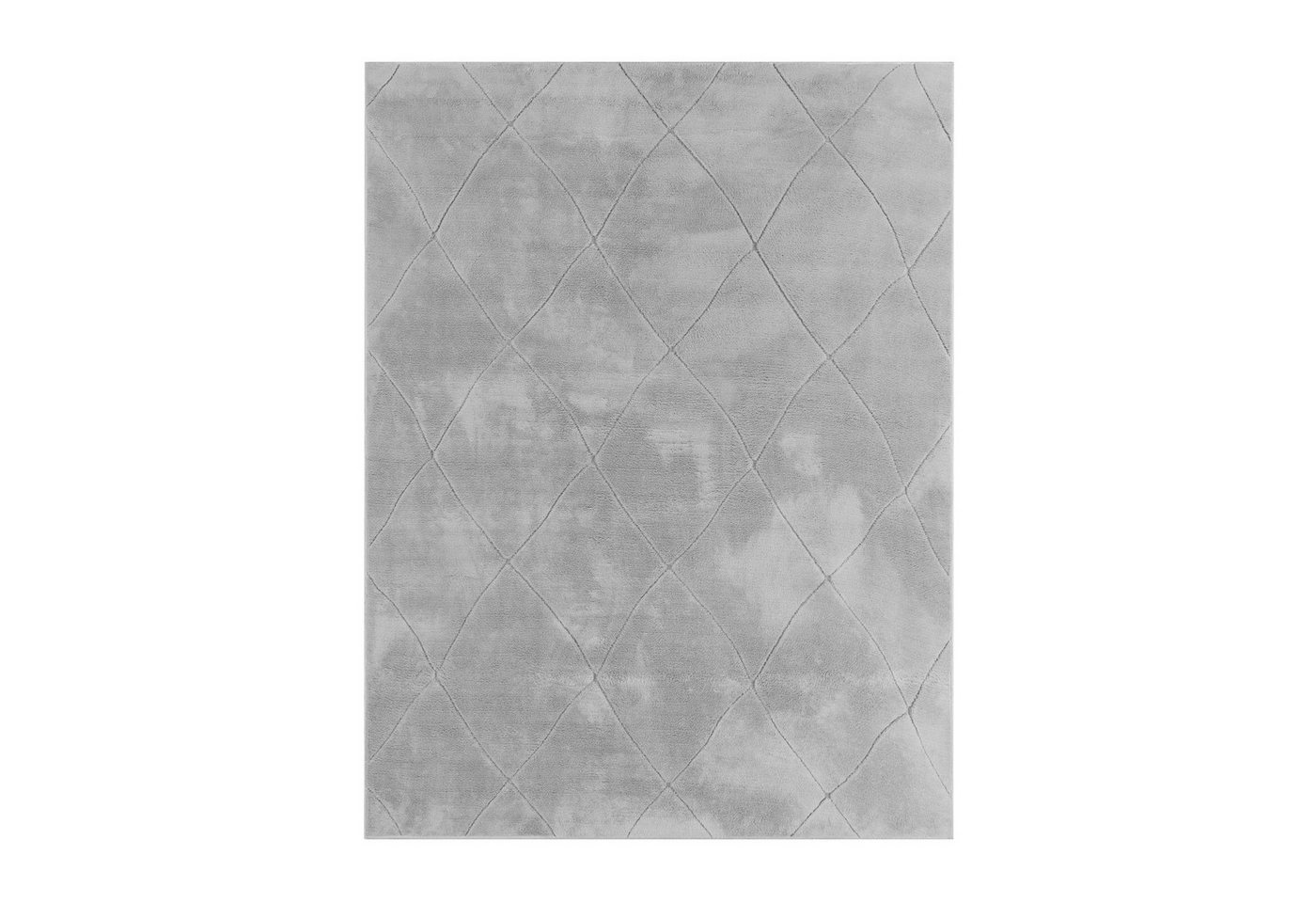Wohnzimmer Teppich Esszimmer Kurzflor Skandinavisch 60 Cm X 100 Cm X 14 Mm Grau Rechteckig Bild 4