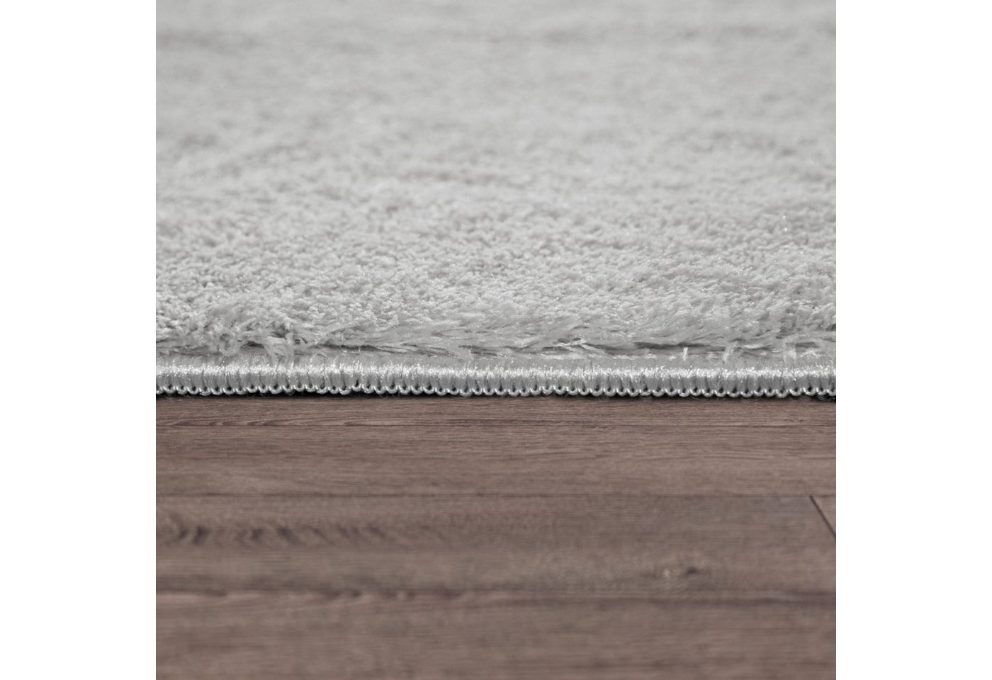 Wohnzimmer Kurzflor Einfarbig Modernes Design Waschbar 60 Cm X 100 Cm X 14 Mm Silber Rechteckig Bild 5