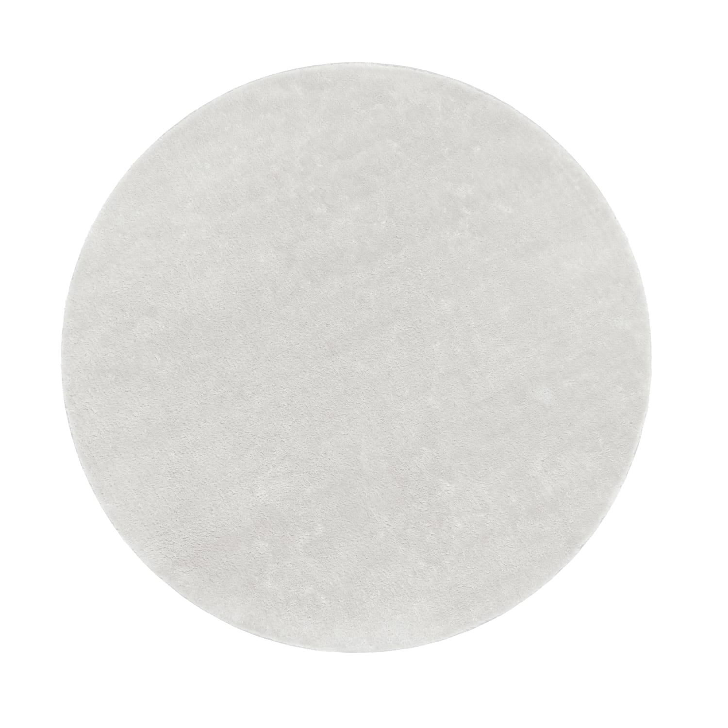 Wohnzimmer Kurzflor Einfarbig Modernes Design Waschbar 120 Cm X 120 Cm X 14 Mm Silber Rund