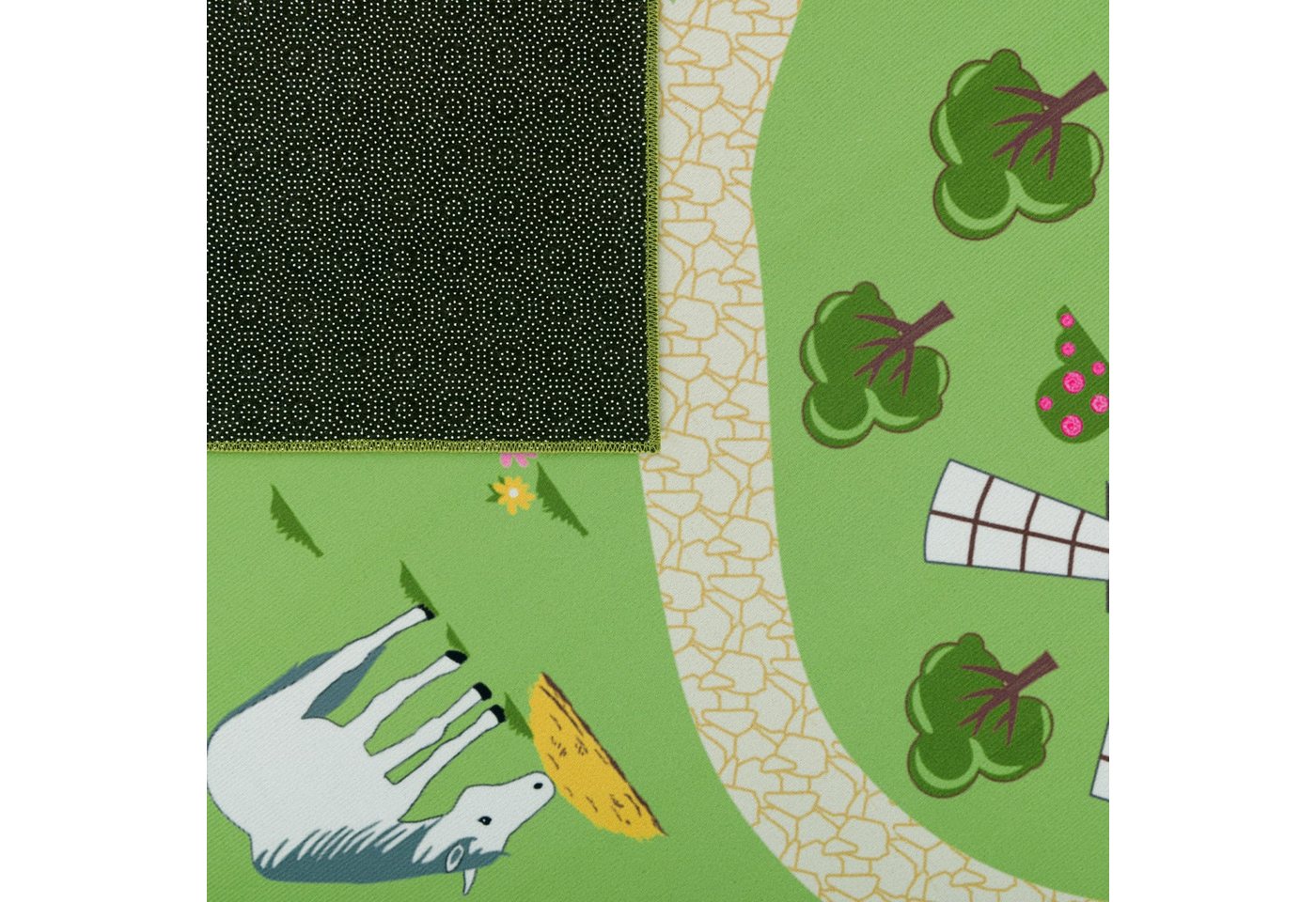 Kinderzimmerteppich Teppich Junge Mädchen Kinderteppich Baby Rutschfest Straße 80 Cm X 150 Cm Grün Rechteckig Bild 3