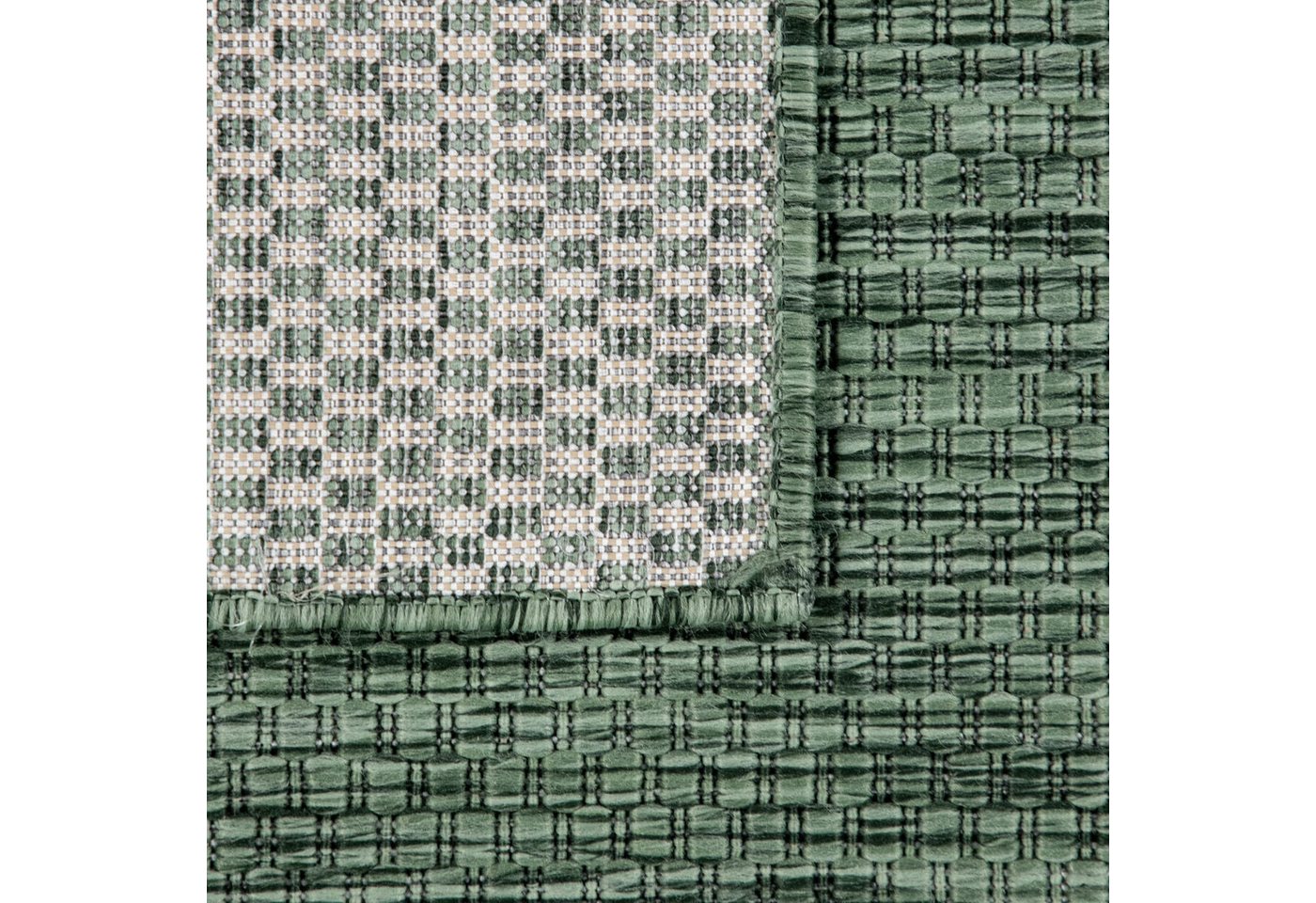 Teppich Outdoor Wohnzimmer Esszimmer Balkon Wetterfest 60 Cm X 100 Cm Grün Rechteckig Bild 5