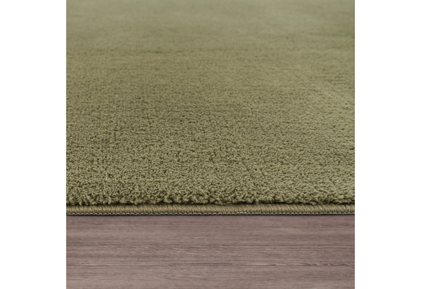 Wohnzimmer Teppich Esszimmer Waschbar Fellimitat Hochflor Shaggy Weich Uni 60 Cm X 100 Cm X 14 Mm Grün Rechteckig Bild 2