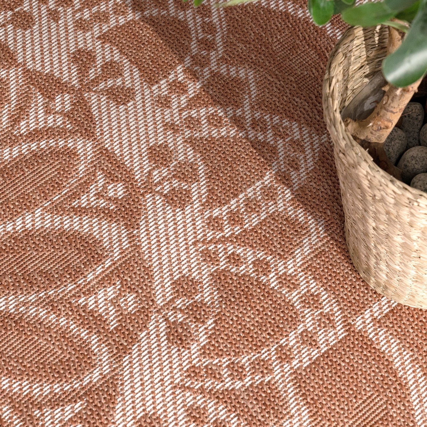 In-& Outdoorteppich Wetterfest Garten Orientalisches Marokkanisches Boho Design 80 Cm X 250 Cm Apricot Rechteckig