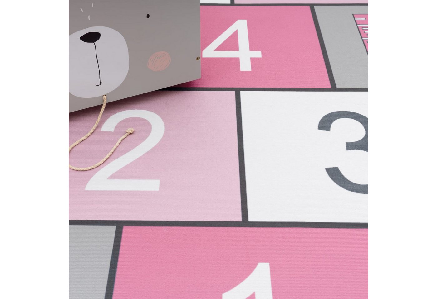 Kinderzimmerteppich Teppich Junge Mädchen Kinderteppich Baby Rutschfest Straße 80 Cm X 150 Cm Pink Rechteckig