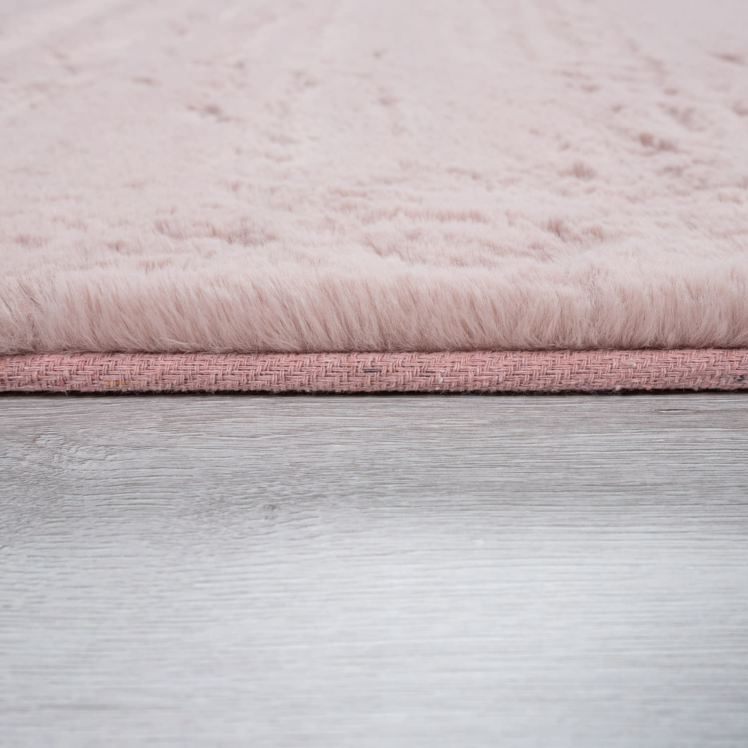 Hochflor Teppich Schlafzimmer Kunstfell Flauschig Kaninchenfell Imitat 160 Cm X 160 Cm X 26 Mm Pink Rund