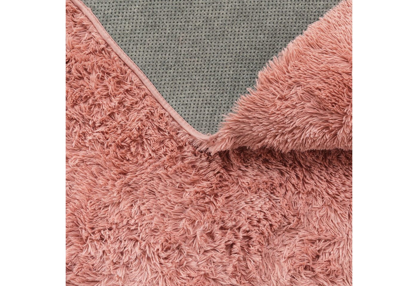 Teppich Wohnzimmer Hochflor Langflor Weich Soft Modernes Einfarbiges Design 60 Cm X 100 Cm X 37 Mm Fuchsia Rechteckig Bild 4