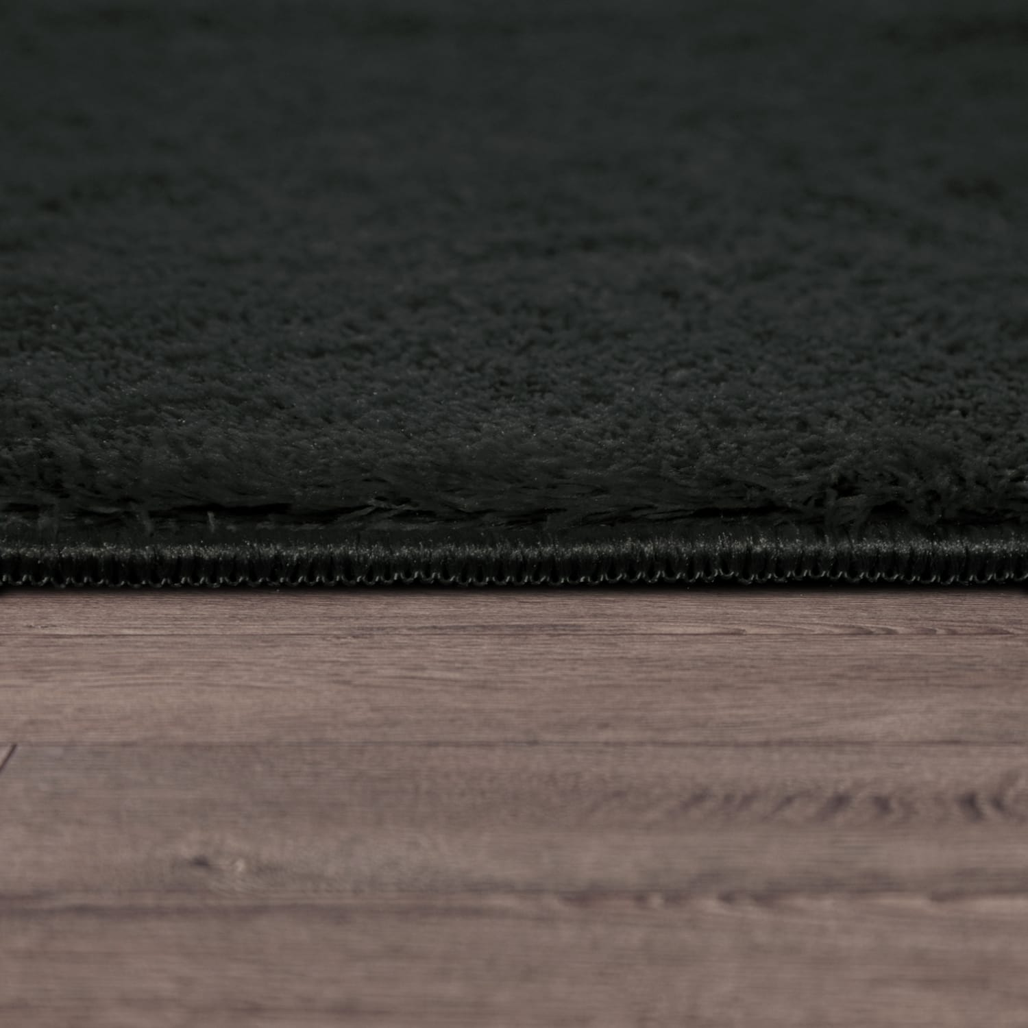 Wohnzimmer Kurzflor Einfarbig Modernes Design Waschbar 80 Cm X 300 Cm X 14 Mm Schwarz Rechteckig