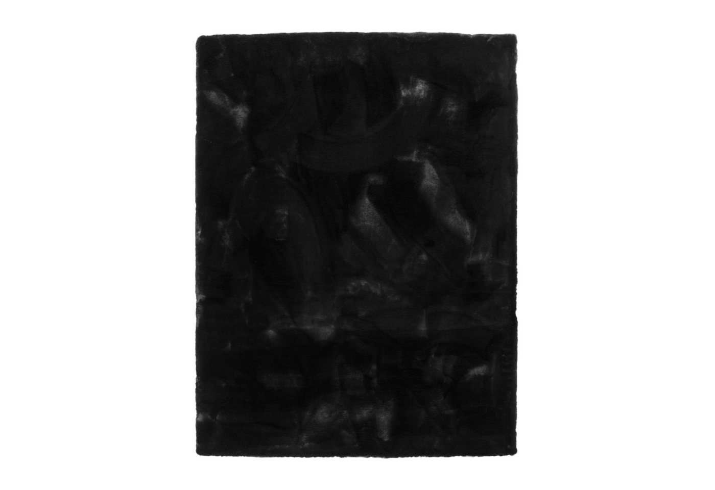 Wohnzimmer Hochflor Teppich Langflor Soft Kaninchenfell Fell Imitat Weich 60 Cm X 100 Cm X 39 Mm Schwarz Rechteckig Bild 4