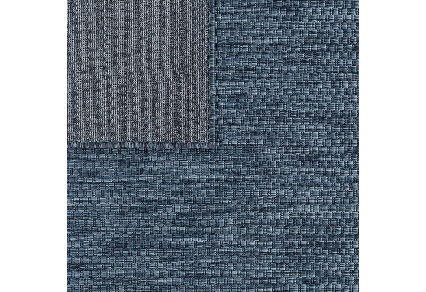 Teppich Outdoor Wohnzimmer Esszimmer Balkon Wetterfest 60 Cm X 100 Cm Dunkelblau Rechteckig Bild 4