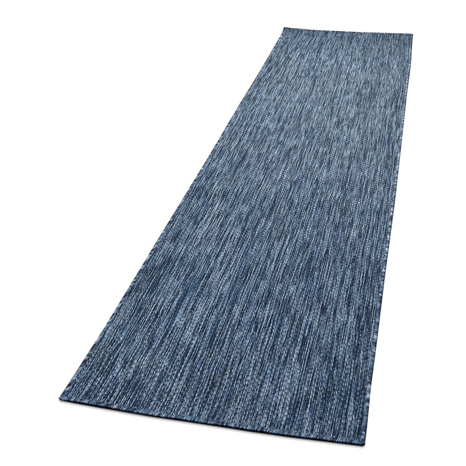 Teppich Outdoor Wohnzimmer Esszimmer Balkon Wetterfest 80 Cm X 250 Cm Dunkelblau Rechteckig
