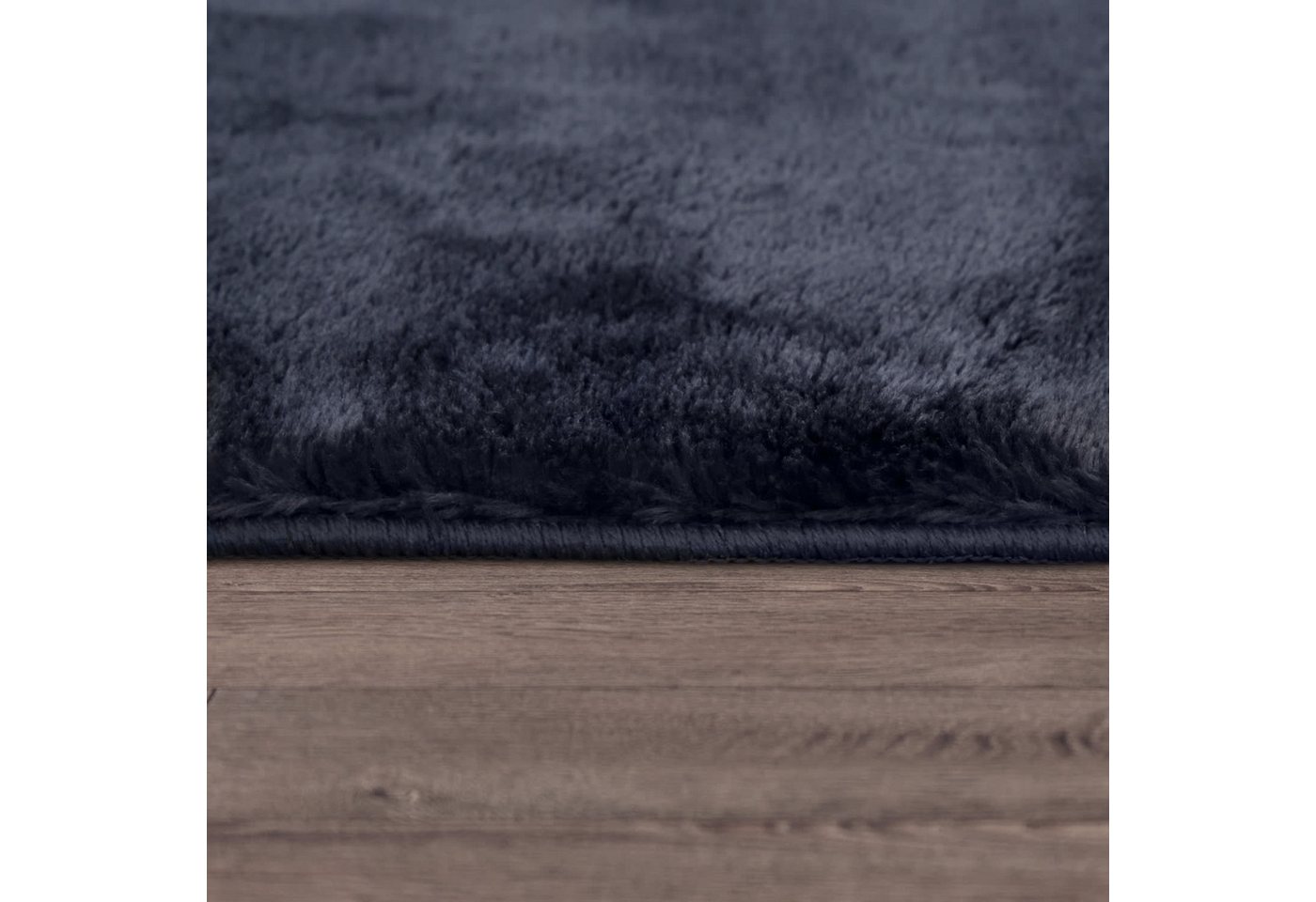 Wohnzimmer Kurzflor Einfarbig Modernes Design Waschbar 60 Cm X 100 Cm X 14 Mm Navy Rechteckig