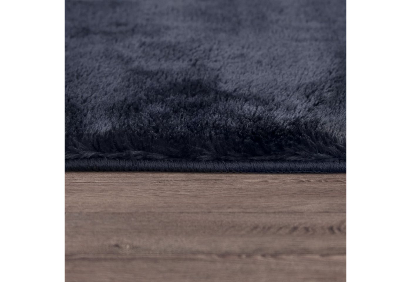 Wohnzimmer Kurzflor Einfarbig Modernes Design Waschbar 60 Cm X 100 Cm X 14 Mm Navy Rechteckig Bild 4
